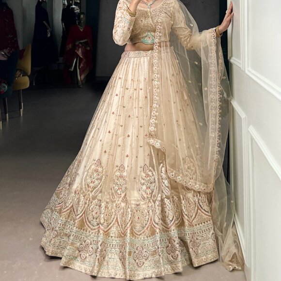 PASTEL & EMBROIDERY LEHENGA CHOLI - Picture 1 of 6